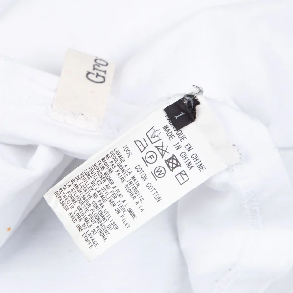 グラウンド ワイGround Y バックシグネチャーロゴプリントTシャツ 白1 K-118109_014