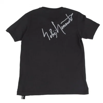 グラウンド ワイGround Y バックシグネチャーロゴプリントTシャツ 黒