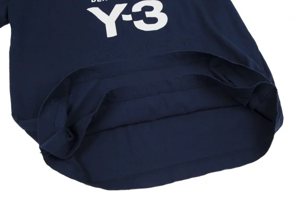 ワイスリーY-3 ロゴプリントTシャツ 紺XS K-118114_011