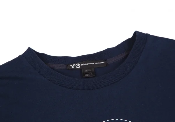 ワイスリーY-3 ロゴプリントTシャツ 紺XS K-118114_003