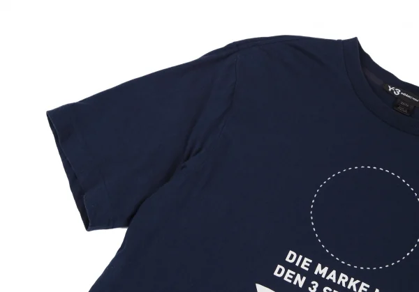 ワイスリーY-3 ロゴプリントTシャツ 紺XS K-118114_004