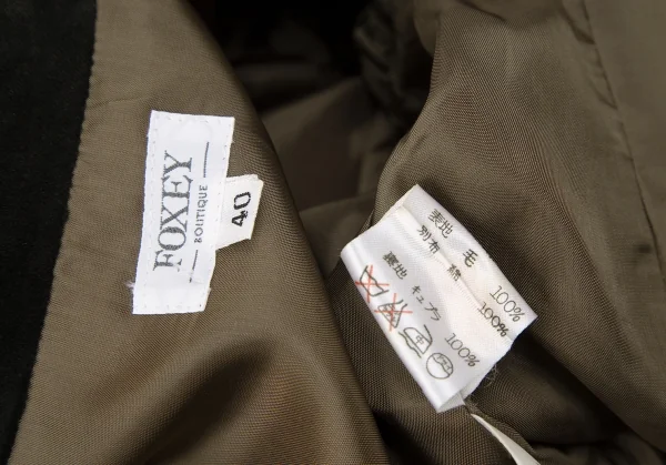 FOXEY Velor Collar Wool Double Jacket K-118118_020