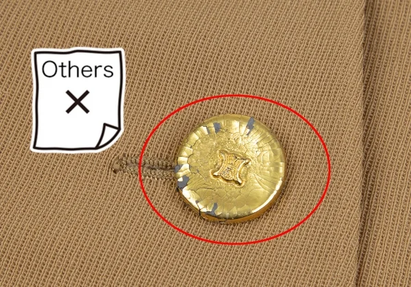 セリーヌCELINE ブラゾンボタンノーカラージャケット キャメル40 K-118121_010