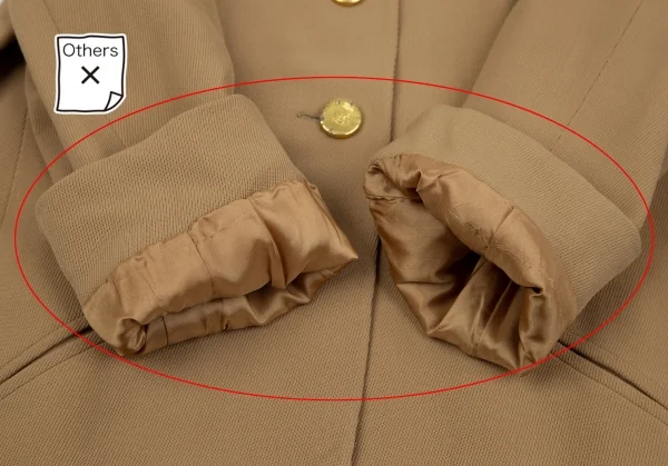 セリーヌCELINE ブラゾンボタンノーカラージャケット キャメル40 K-118121_007