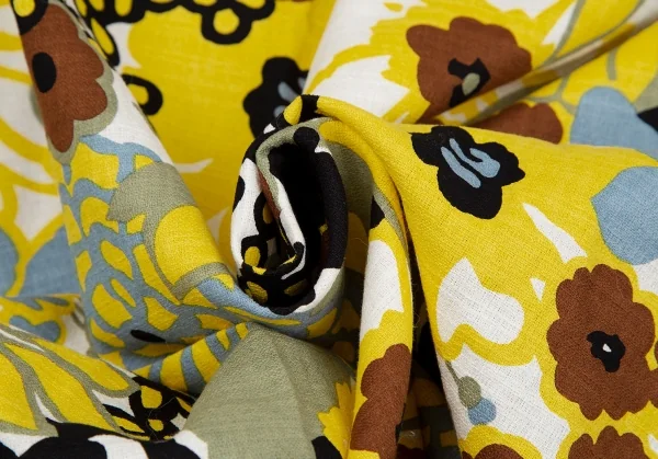 トゥモローランド コレクションTOMORROWLAND collection コットンパルテールプリントウエストギャザーミディスカート 白マルチ34 K-118135_011