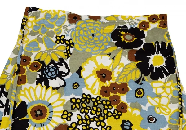 トゥモローランド コレクションTOMORROWLAND collection コットンパルテールプリントウエストギャザーミディスカート 白マルチ34 K-118135_003