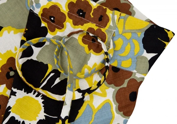 トゥモローランド コレクションTOMORROWLAND collection コットンパルテールプリントウエストギャザーミディスカート 白マルチ34 K-118135_005