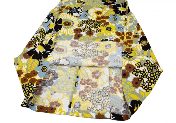 トゥモローランド コレクションTOMORROWLAND collection コットンパルテールプリントウエストギャザーミディスカート 白マルチ34 K-118135_007