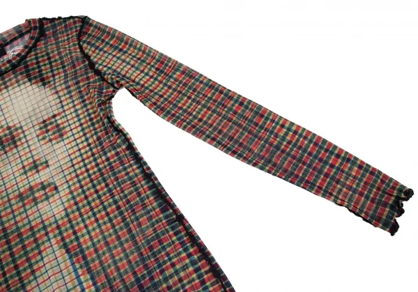 ジャンポールゴルチエ ファムJean Paul GAULTIER FEMME フェイスチェックプリントパワーネットカットソー マルチ40 K-118141_004