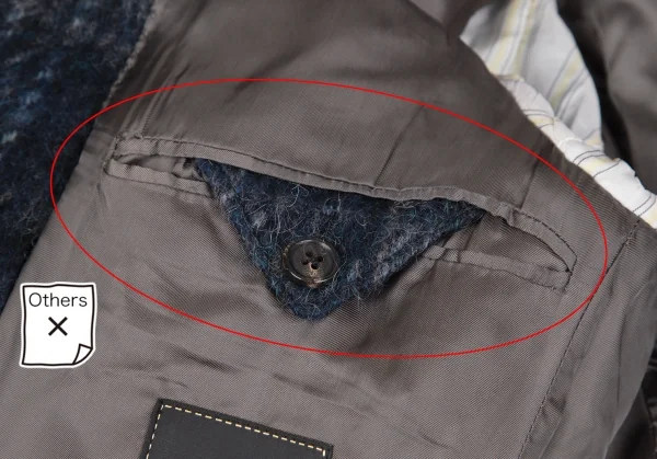 ガブリエレパジーニGABRIELE PASINI シャギーウールチェックダブルコート 青46 K-118157_014