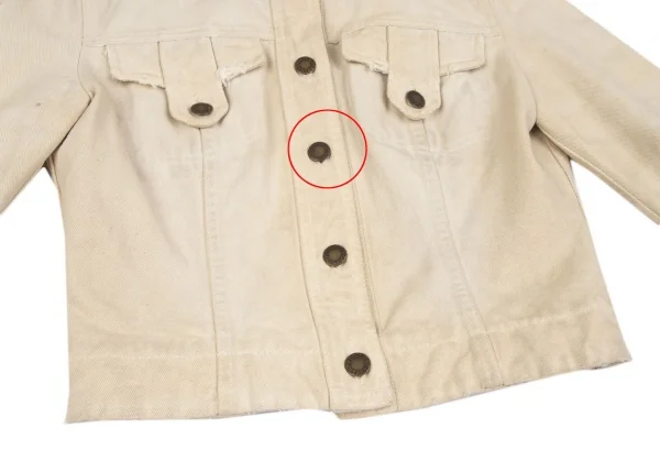 ドルチェ&ガッバーナDOLCE&GABBANA 裏レオパードダメージ加工コットンジャケット 生成り40 K-118161_011