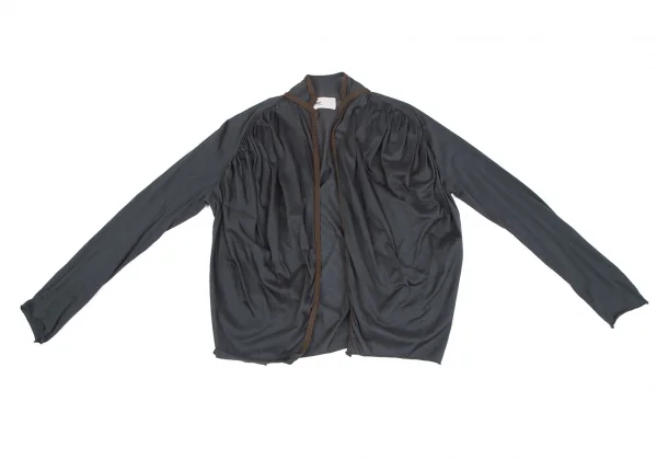 カラーkolor ショルダーギャザーボタンレスカーディガン 深緑1 K-118163_002