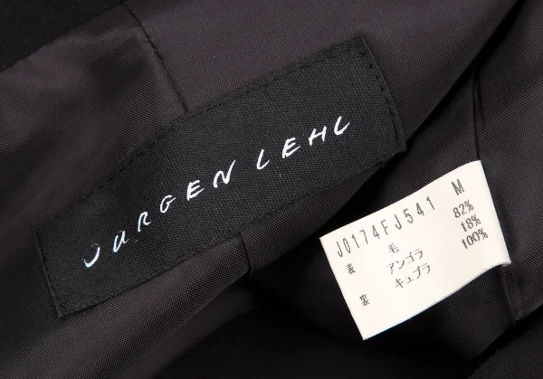 ヨーガンレールJURGEN LEHL ウールアンゴララウンドカラーセミダブルジャケット 焦げ茶M K-118182_016