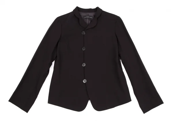 ヨーガンレールJURGEN LEHL ウールアンゴララウンドカラーセミダブルセットアップスーツ 焦げ茶M K-118184_003