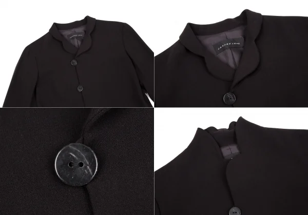 ヨーガンレールJURGEN LEHL ウールアンゴララウンドカラーセミダブルセットアップスーツ 焦げ茶M K-118184_004