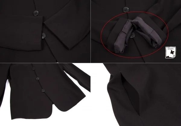 ヨーガンレールJURGEN LEHL ウールアンゴララウンドカラーセミダブルセットアップスーツ 焦げ茶M K-118184_006