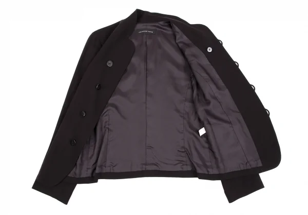 ヨーガンレールJURGEN LEHL ウールアンゴララウンドカラーセミダブルセットアップスーツ 焦げ茶M K-118184_007