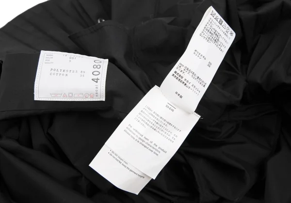 サカイsacai サイドプリーツレースアップ半袖シャツワンピース 黒3 K-118187_017