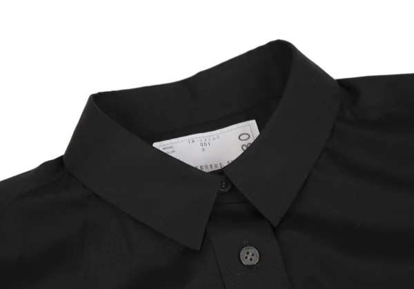 サカイsacai サイドプリーツレースアップ半袖シャツワンピース 黒3 K-118187_004