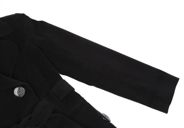 ディーアンドジーD&G ベロア丸襟ピーコート 黒38 K-118201_006