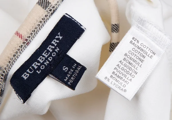 バーバリーBURBERRY LONDON ノバチェックパイピングストレッチTシャツ 白S K-118210_011