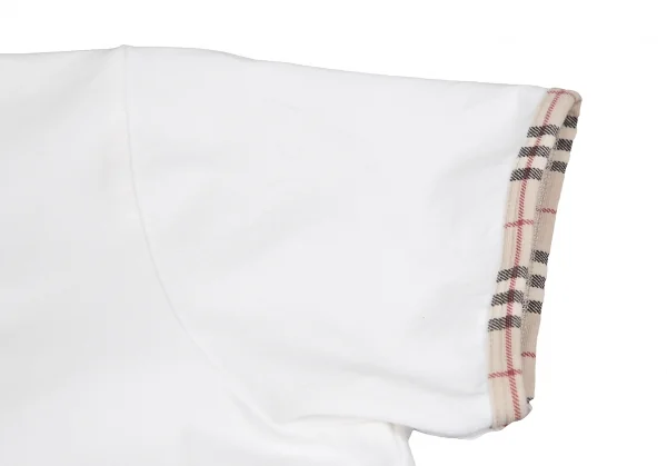 バーバリーBURBERRY LONDON ノバチェックパイピングストレッチTシャツ 白S K-118210_003
