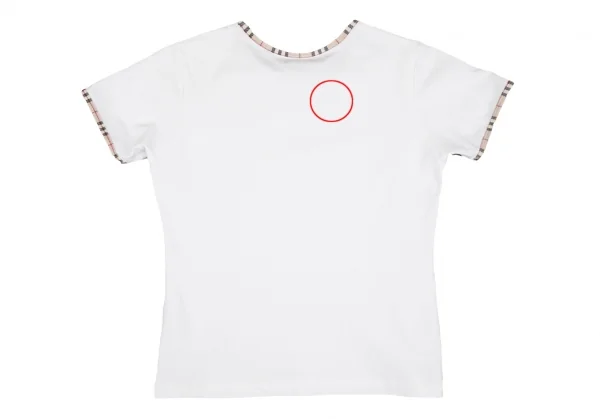 バーバリーBURBERRY LONDON ノバチェックパイピングストレッチTシャツ 白S K-118210_007