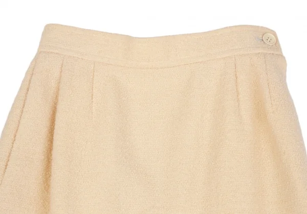 イヴサンローランYves Saint Laurent ツイード台形スカート ピンクベージュS K-118216_003