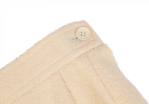 イヴサンローランYves Saint Laurent ツイード台形スカート ピンクベージュS K-118216_004