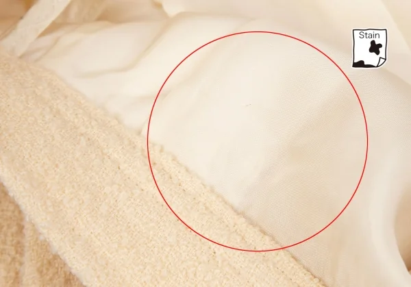 イヴサンローランYves Saint Laurent ツイード台形スカート ピンクベージュS K-118216_006