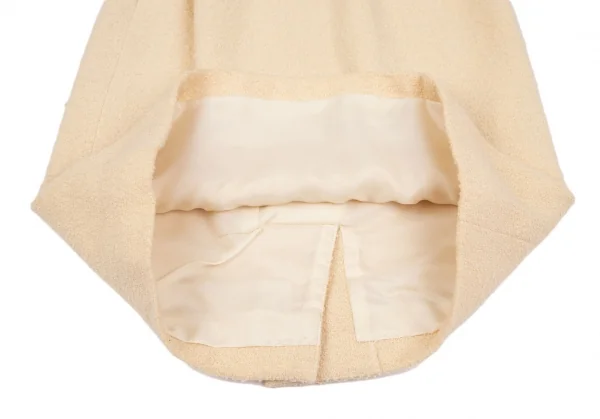 イヴサンローランYves Saint Laurent ツイード台形スカート ピンクベージュS K-118216_008