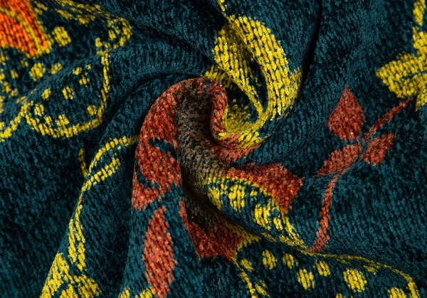 ケンゾーKENZO ボタニカルプリントベロアスカート 深緑他M K-118221_012