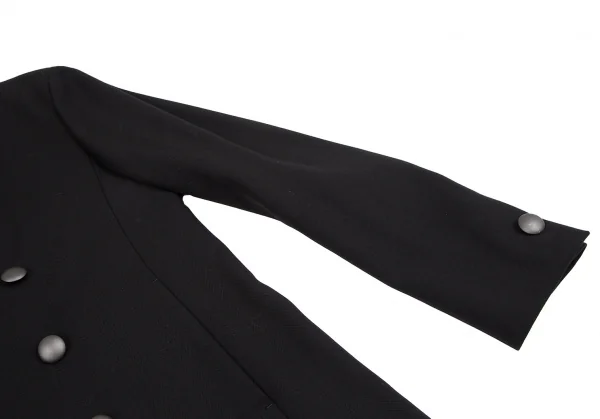 アニエスベーオムagnes b. homme ウールサージシャドーヘリンボーンナポレオンジャケット 黒50 K-118240_005