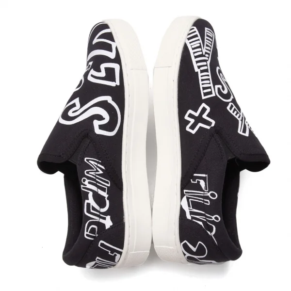 ワイズY's × FILIPE=JARDIM フィリペ・ジャルジン グラフィックロゴスリッポンスニーカー 黒白4(24cm位） K-118247_009