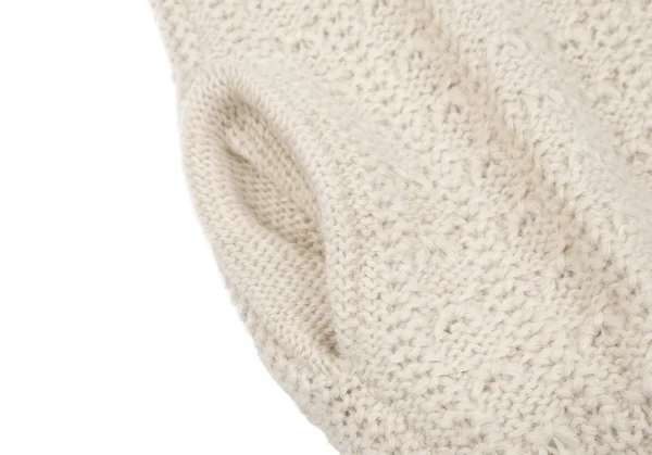 ワイズY's アルパカ混フリンジタートルネックロングニットセーター ベージュ3 K-118259_010