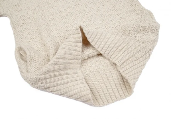 ワイズY's アルパカ混フリンジタートルネックロングニットセーター ベージュ3 K-118259_011