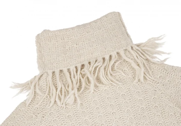 ワイズY's アルパカ混フリンジタートルネックロングニットセーター ベージュ3 K-118259_004