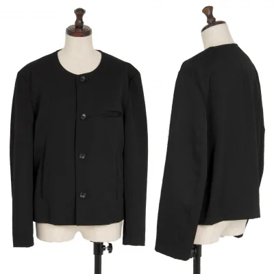 トリココムデギャルソンtricot COMME des GARCONS ウールギャバノーカラージャケット 黒