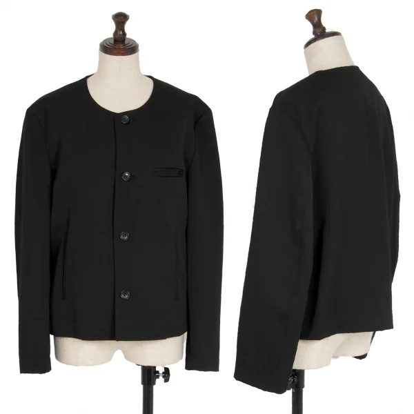 トリココムデギャルソンtricot COMME des GARCONS ウールギャバノーカラーセットアップスーツ 黒S位・S K-118271_002