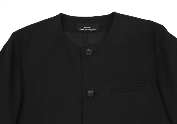 トリココムデギャルソンtricot COMME des GARCONS ウールギャバノーカラーセットアップスーツ 黒S位・S K-118271_004