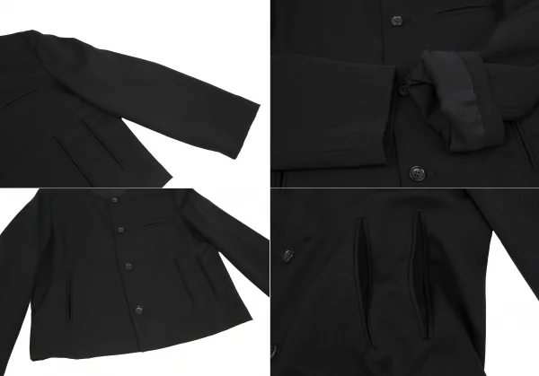 トリココムデギャルソンtricot COMME des GARCONS ウールギャバノーカラーセットアップスーツ 黒S位・S K-118271_007