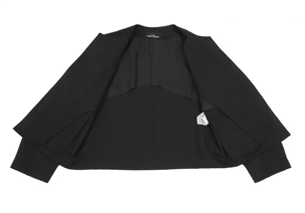 トリココムデギャルソンtricot COMME des GARCONS ウールギャバノーカラーセットアップスーツ 黒S位・S K-118271_008