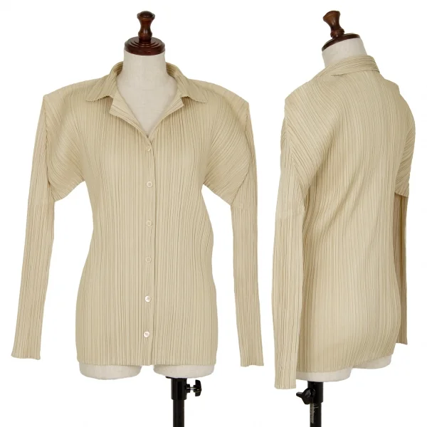 プリーツプリーズPLEATS PLEASE プリーツシャツ ベージュ3 K-118272_001