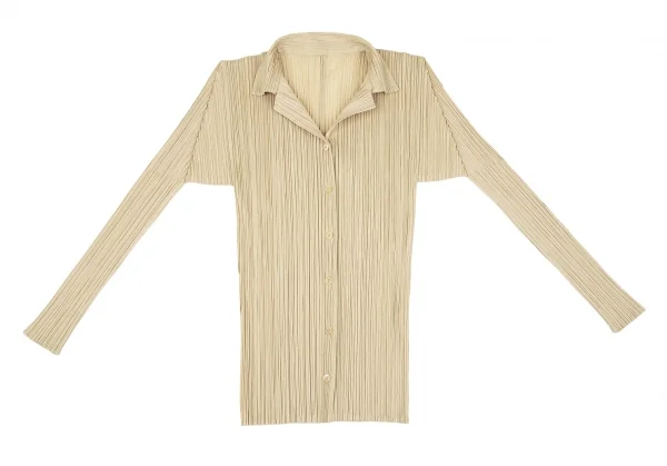 プリーツプリーズPLEATS PLEASE プリーツシャツ ベージュ3 K-118272_002