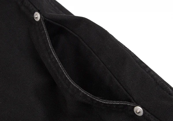 バーバリー ブラックレーベルBURBERRY BLACK LABEL コットンキャンバス半袖ジャケット 黒M K-118278_012