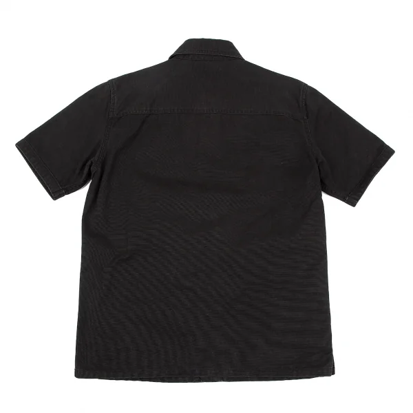 バーバリー ブラックレーベルBURBERRY BLACK LABEL コットンキャンバス半袖ジャケット 黒M K-118278_015