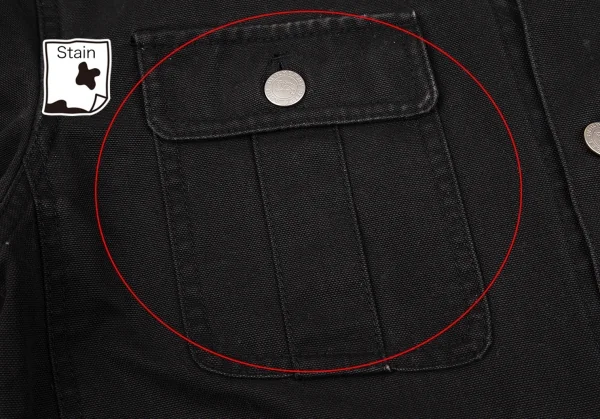 バーバリー ブラックレーベルBURBERRY BLACK LABEL コットンキャンバス半袖ジャケット 黒M K-118278_003
