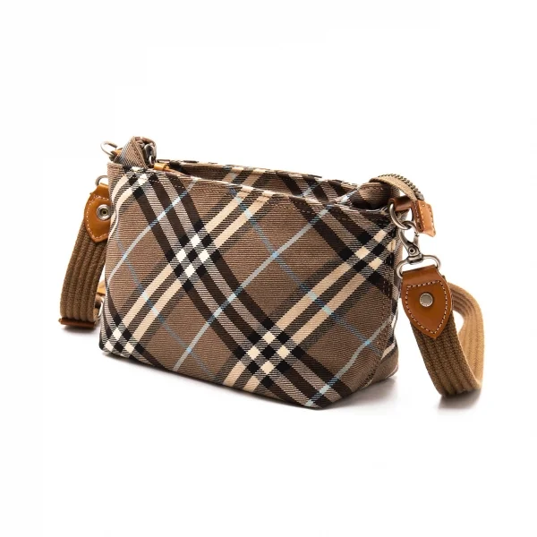 バーバリー ブルーレーベルBURBERRY BLUE LABEL バイアスノバチェックショルダーポーチ モカ K-118286_001