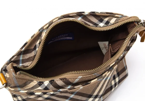 バーバリー ブルーレーベルBURBERRY BLUE LABEL バイアスノバチェックショルダーポーチ モカ K-118286_011