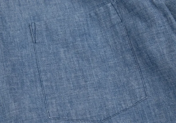 コムデギャルソン オムドゥCOMME des GARCONS HOMME DEUX 袖ドットラインシャンブレーシャツ 水色XS K-118298_010